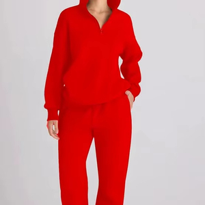 QUICK DRY Seasonal Knitted Embroidered Polyester/Cotton Jogging Crop Top Windbreaker Jacket Two Piece <b>Pants</b> Set Women Tracksuit - Product Image 1