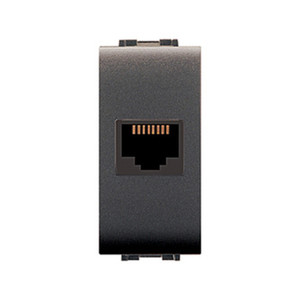 Arte della vita. 4084 Presa Telefonica RJ11 6/4 Nera - Product Image 1