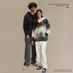 Sudadera con capucha de moda antigua Retro Para Hombre con logotipo personalizado de alta calidad al por mayor 100% algodón pulóver estilo sucio teñido suelto lavado fino Sudadera con capucha - Product Image 2