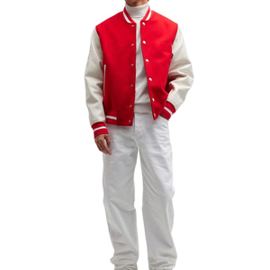 Sports Wear Fashionable High Quality Wholesale Custom High Quality <b>Plain</b> Leather Sleeves Baseball Men Letterman <b>Varsity</b> <b>Jacket</b> - Product Image 2