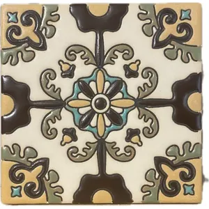 Rosario peint à la main Relief Border Tile Art mural élégant - Product Image 1