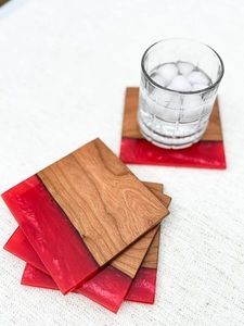 Posavasos de piedra y resina de perlas blancas elegantes, Juego de vasos hechos a mano para decoración del hogar, Regalos especiales y estilo de mesa - Product Image 5