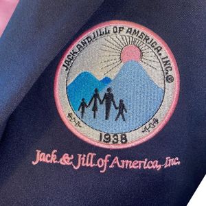 แจ็คแอนด์จิลเบลเซอร์สีน้ำเงินเข้มแจ็คเก็ตมืออาชีพสำหรับผู้หญิงชุดทำงานแบบพรีเมียมงานครบรอบงานพิธี - Product Image 4