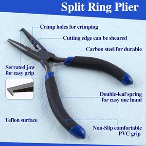 Alicates de pesca profesionales de acero inoxidable, removedor de anzuelos, cortador de línea de engranajes de agua salada, herramienta de prensado, cortadora, fabricación de joyas - Product Image 5