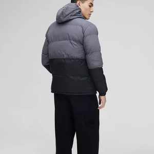 Veste matelassée surdimensionnée pour homme, personnalisée, de marque, avec logo OEM, col montant, coupe-vent, réversible, écologique, brillante - Product Image 3