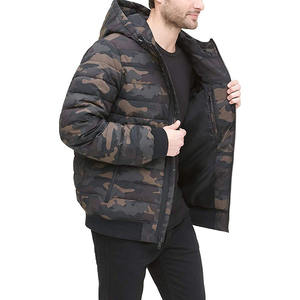 Veste matelassée ultra-légère et respirante pour homme, sur mesure, mode d'hiver, chaude, col montant, fermeture éclair, logo sur le devant, tissu en toile - Product Image 2