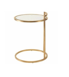 Table basse en métal de dessus en verre de conception élégante de luxe pour la décoration de salon disponible au prix de gros - Product Image 5