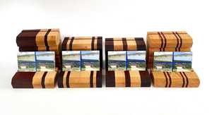 Porte-cartes en bois massif de luxe pour cartes de crédit et cartes de visite, étui à cartes en bois fait à la main, écologique - Product Image 6