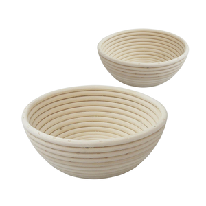 Auténtica cesta de mimbre natural tejida a mano, cesta de masa redonda para pan de ratán, natural y perfecta para panes rústicos - Product Image 1