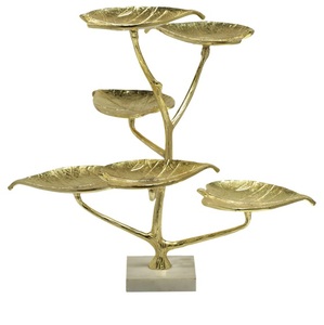 Bougeoir décoratif de feuille de dessus de table en aluminium à 6 niveaux de qualité supérieure pour la maison hôtel mariage décorations de noël - Product Image 6