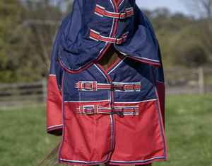 Manta Impermeable para Caballo de Invierno, Forro de Nailon Transpirable 900D, Hebillas en Forma de U para Pecho y Cuello de Liberación Rápida, Correas Ajustables para las Patas - Product Image 6