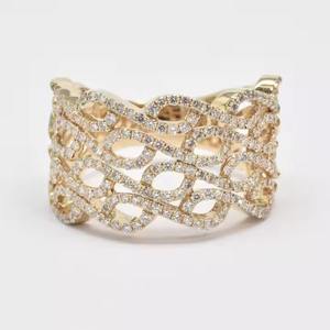 Anillo de Bodas de diamante cultivado en laboratorio, anillo de declaración de oro amarillo de 14 quilates, regalo de compromiso de moda para fiestas y aniversarios - Product Image 1