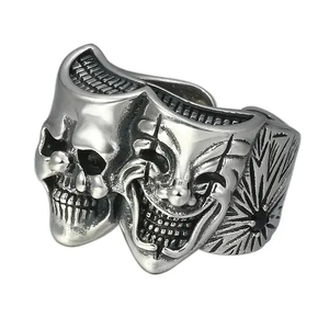 Boutons de manchette et pinces à cravate pour homme Joker, design élégant à double face - Product Image 1