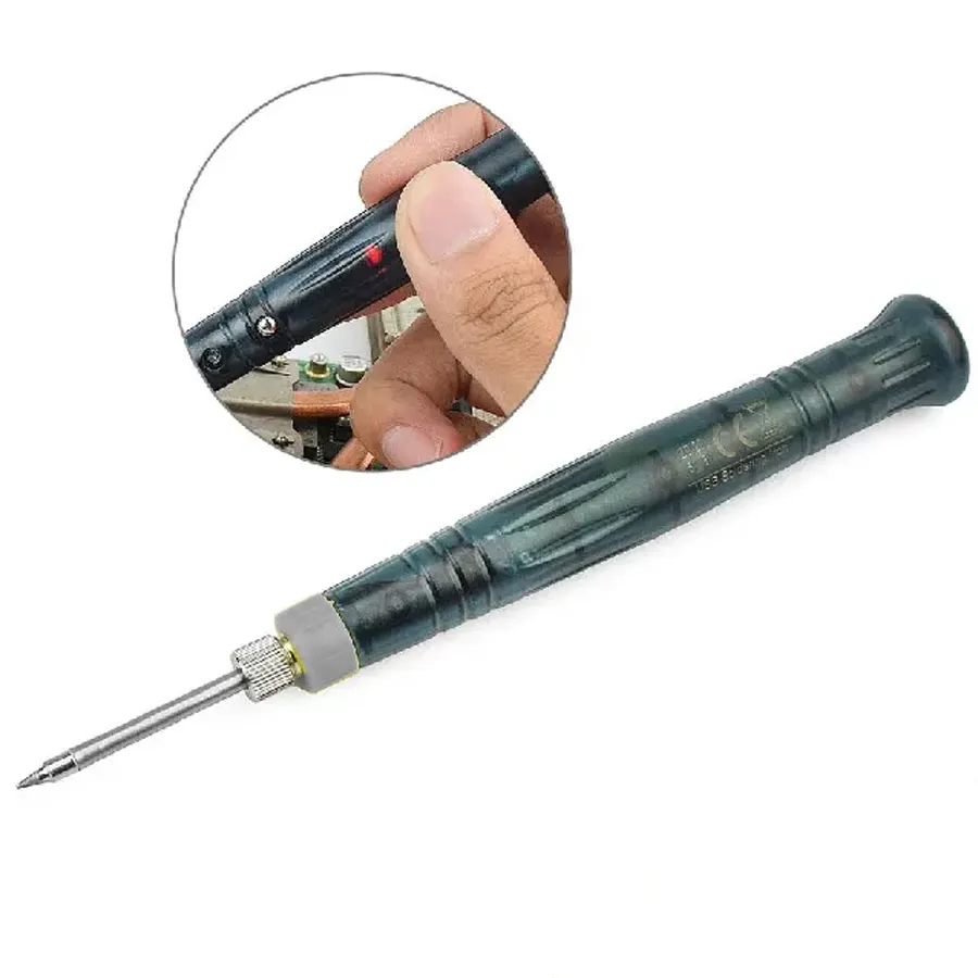 USB Soldering Iron Pen 5V 8W Long Life Tip + Touch Switch Protective Auto Shut Off 25 Second