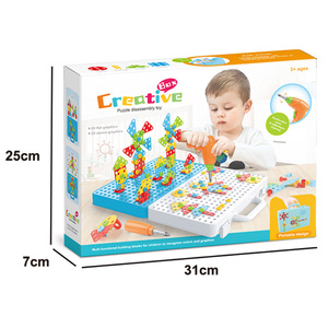 Blocs de construction 3D, <span class=keywords><strong>275</strong></span> pièces, ensemble de jeu, jouets Stem, jouets interactifs avec tournevis - Product Image 4
