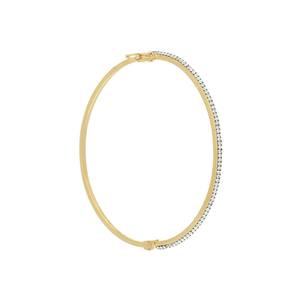 Pulsera de Brazalete Vintage para Mujer de Alta Calidad al por Mayor, con Cristales Amarillos y Blancos de 51x61mm, Chapada en Oro de 18K y Plata de Ley 925 - Product Image 1