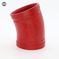 Grand stock de raccords de tuyauterie incendie homologués FM UL en fonte ductile, avec accouplement flexible, rigide, croisé et coude pour connexion anti-incendie