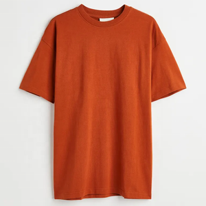 เสื้อยืดผู้ชายผ้าฝ้ายทรงโอเวอร์ไซส์ ดีไซน์ไหล่ตก พิมพ์ลายคุณภาพสูงตามสั่ง เสื้อยืดผู้ชาย - Product Image 5