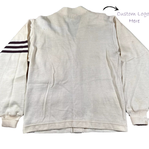 เสื้อสเวตเตอร์ถักตัวหนังสือทรงตัวอักษรสไตล์มหาวิทยาลัย A & M วินเทจเสื้อสเวตเตอร์ถักคลาสสิกพร้อมด้วยผ้ากำมะหยี่แปะเพลง - Product Image 6