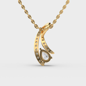 Collar con Colgante de Diamantes de Oro de Lujo, Plata de Ley 925, Corte Pera, con Circonita Cúbica, para Mujer, Joyería de Boda, OEM, ODM - Product Image 4