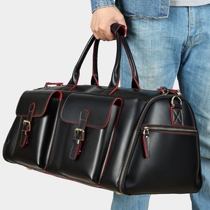 Custom Made Logo fitness Leather Travel Case Travel Organizers Handbags Genuine Leather Weekend <b>Bags</b> Vintage Garments Duffel <b>Bag</b> - Product Image 6