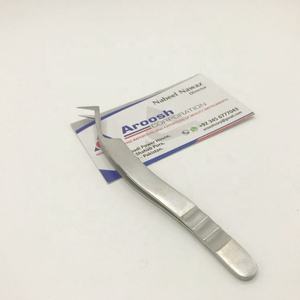 Pince à épiler en acier inoxydable avec logo personnalisé de haute qualité - Product Image 1