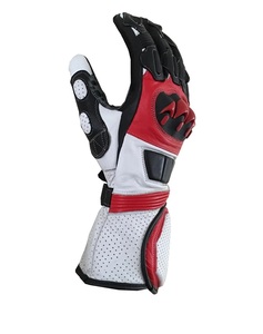 Gants de moto en cuir de vachette certifiés CE Gants de sport moto de course et de tourisme avec protection respirante des jointures - Product Image 1