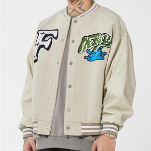 Winter Fashion Trending Style Personalized Embroidery Men Varsity <b>Jackets</b> Custom Manufacture Embroidered Varsity <b>Jacket</b> - Product Image 3