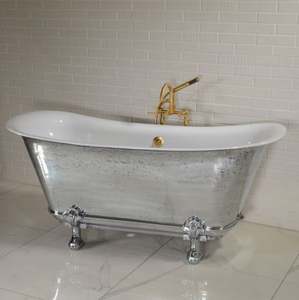 Baignoire ronde de couleur noire mate de concepteur de métal de fer pour des salles de bains - Product Image 3