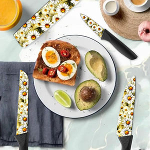 Vente chaude 3 ensembles de couteaux de chef en céramique à motifs floraux, lames en plastique, tranchants, compatibles lave-vaisselle, livraison gratuite, personnalisables - Product Image 3