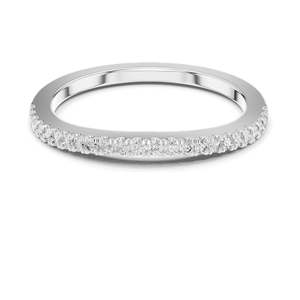 Bague éternité en diamant de laboratoire taille brillant rond 0,216 carats pour femme, clarté VVS-VS EF, or 18 carats, 14 carats, 10 carats et argent 925 - Product Image 1