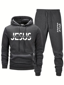 Ensemble survêtement vintage en coton d'hiver de haute qualité personnalisé pour homme, sweat-shirt à capuche et pantalon de jogging surdimensionné, sweat-shirt à capuche et pantalon de survêtement 2 pièces - Product Image 3