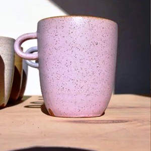 Stoneware Coffee Mug 400ml Yellow Hot Selling product Printed Handmade Ceramic mug Coffee <b>Cups</b> - Product Image 4