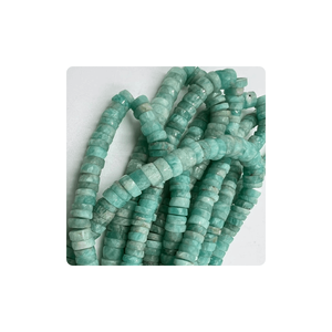 Cuentas Heishi facetadas de amazonita verde Natural de nuevo diseño, forma de nivel de 7-10mm, precio al por mayor de 14 pulgadas para fabricación de joyas, tamaños de 4mm - Product Image 3