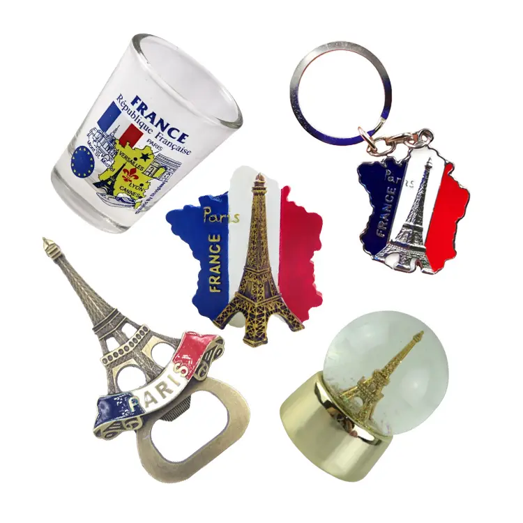 Benutzer definierte Karte Form Magnet Eiffelturm Frankreich Paris Souvenir Kühlschrank Magnet