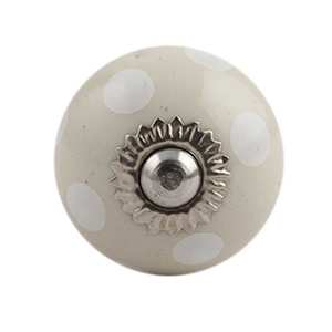 Round White Simple Ceramic Door <b>Knobs</b> for Cabinets <b>Drawers</b> and Wardrobes Elegant Home <b>Decor</b> Furniture Handle Pulls From India - Product Image 1
