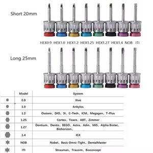 Fixation d'implants dentaires en acier Clé dynamométrique universelle Kit de prothèse Jeu de tournevis 16 PCS Outils manuels de restauration hexagonale - Product Image 3