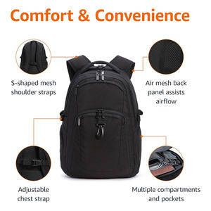 Sac à dos pour ordinateur portable étanche NWM TECHNOLOGIES, vente en gros d'usine, avec port USB, capacité inférieure à 22L, pour l'école, les voyages, unisexe - Product Image 2