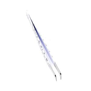 Pinzas de extensión de pestañas de volumen ruso recubiertas de papel blanco personalizadas OEM, etiqueta privada de acero inoxidable puntiaguda personalizada - Product Image 5