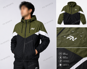 High Quality <b>Men</b> Hooded Windproof Windbreaker <b>Jacket</b> 100% Polyester Adult Outdoor Casual Comfortable Hot Selling Cheap Price - Product Image 4