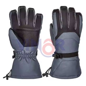 Gants de ski imperméables chauds d'hiver unisexes avec fermeture à cordon de serrage Logo personnalisé toutes saisons pour le snowboard/l'entraînement - Product Image 1
