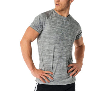 Nueva camiseta de Fitness de línea larga ajustada 95% algodón 5% de Punto más largo dobladillo curvo musculoso ropa de gimnasio ajustada para hombres - Product Image 5