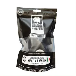 Miscela Premium Bolsa de café torrado italiano com 25 cápsulas de café Arábica Quênia e Robusta indiano