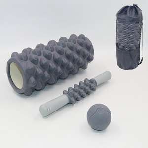 ชุดลูกกลิ้งโยคะแบบมีพื้นผิว 33 ซม. - ลูกกลิ้งโฟมแบบมีปุ่ม, ไม้กดจุด, ลูกบอลนวดแบบกลวง และลูกกลิ้งพิลาทิส - Product Image 3