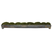 Long Vase rustique en métal d'aluminium fabriqué à la main décoration de mariage intérieure et extérieure avec plateau en mousse de canal Pot de fleur fait main de table