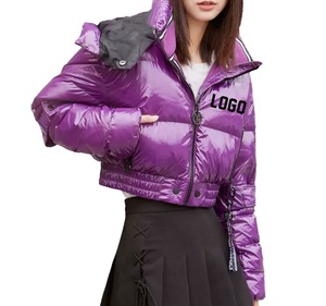 แจ็กเก็ตขนเป็ดกันลมมีซิปเสื้อโค้ทแบบมีซิปเสื้อแจ็คเก็ตแบบสั้นระบายอากาศได้เสื้อผ้าแนวสตรีทแวร์ - Product Image 3