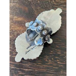 White Buffalo Turquoise Coral Sterling <b>Silver</b> Statement <b>Ring</b> Size 9.75 for <b>Men</b> - Product Image 6