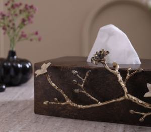 Halcyon serviette ที่วางผ้าเช็ดปากตกแต่งที่ทันสมัยที่วางบนโต๊ะเนื้อเยื่อที่วางบนโต๊ะรับประทานอาหารบ้านสำนักงาน - Product Image 5