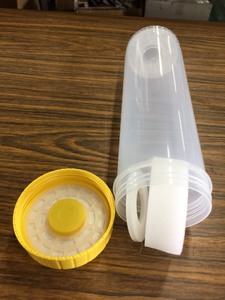 Boîtier vide rechargeable transparent GAC de 10 pouces pour média de filtration (capuchon jaune) - Product Image 2