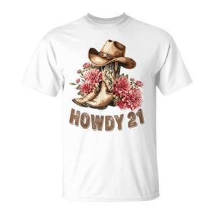 เสื้อยืดวันเกิดครบรอบ 21 ปี สไตล์คาวเกิร์ลตะวันตก สำหรับสาววัย 21 ปี  แบบปรับแต่งได้ - Product Image 1